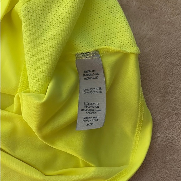 Champion Neon Yellow V-Neck L/S Shirt - Picture 4 of 7